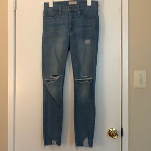 Madewell 9” high rise skinny jeans